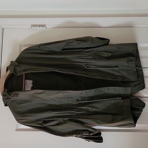 Country Romantic authentic denim 1975 lightweight military green hoodie jacket